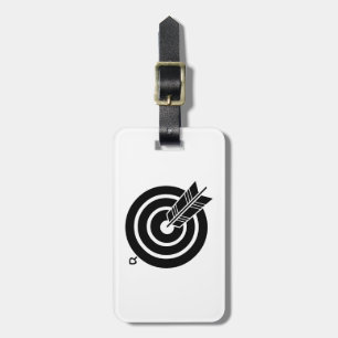 a round arrow luggage tag