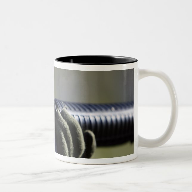 A round flies from the chamber of an M-16A2 Two-Tone Coffee Mug (Right)
