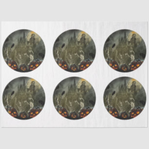A Round Gothic Halloween Series Design 3 Tissue Paper
