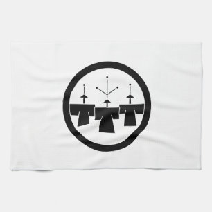 a round paulownia tea towel