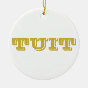 A Round Tuit Ceramic Tree Decoration