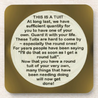 A Round Tuit ~ Cork Coaster