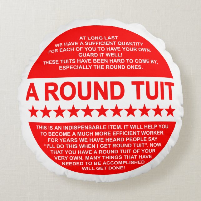 A Round Tuit Cushion (Front)