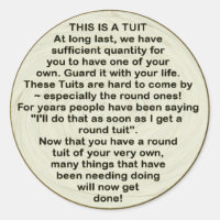 A Round Tuit ~ sticker