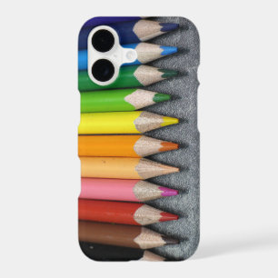 A Row of Coloured Pencils.