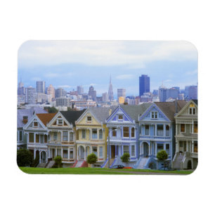 A row of Victorian homes Magnet