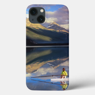 A rower on Banff Lake in the Canada MR) iPhone 13 Case