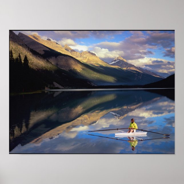 A rower on Banff Lake in the Canada MR) Poster (Front)