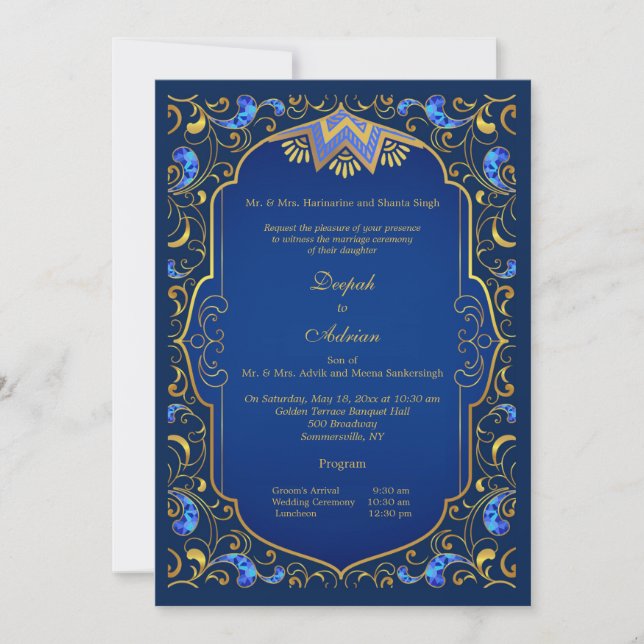 A Royal Affair Wedding Invitation (Front)