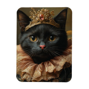 A Royal Black Cat Magnet