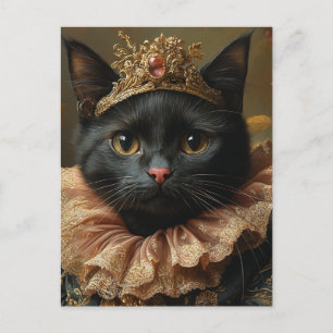 A Royal Black Cat Postcard