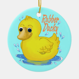 A Rubber Duck Ceramic Tree Decoration