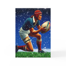 A Rugby Christmas - Rugby Greeting Card