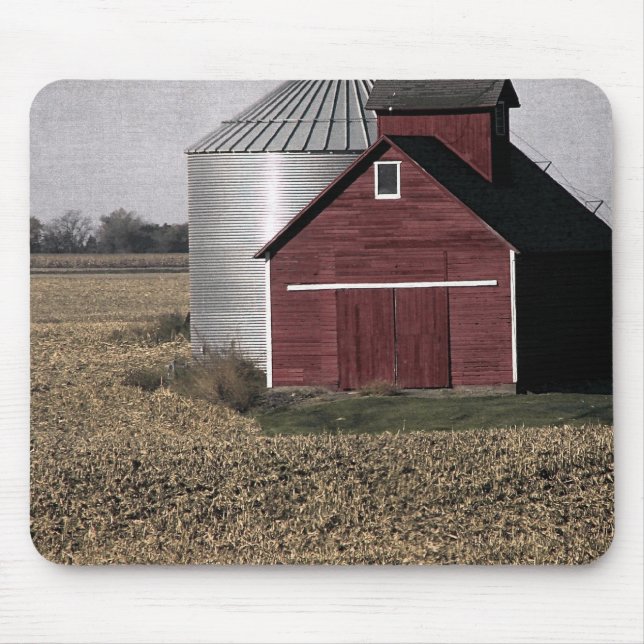 A Rural Farm Scene After Harvest Mouse Pad (Front)