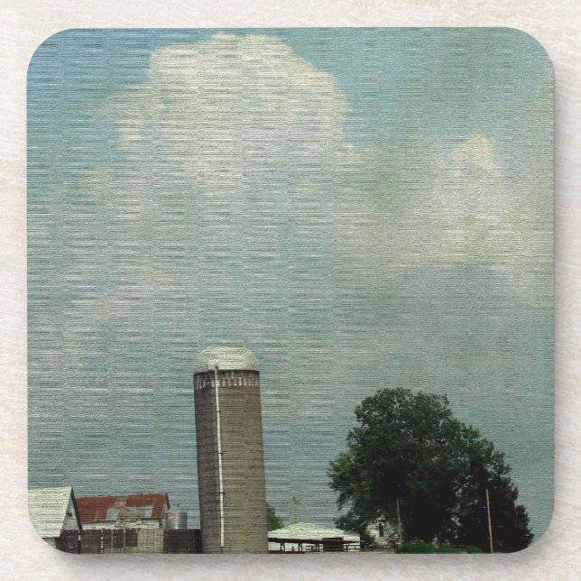 A Rural Farm Scene Coaster (Front)