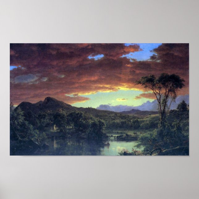 A rural home by Frederic Edwin Church Poster (Front)