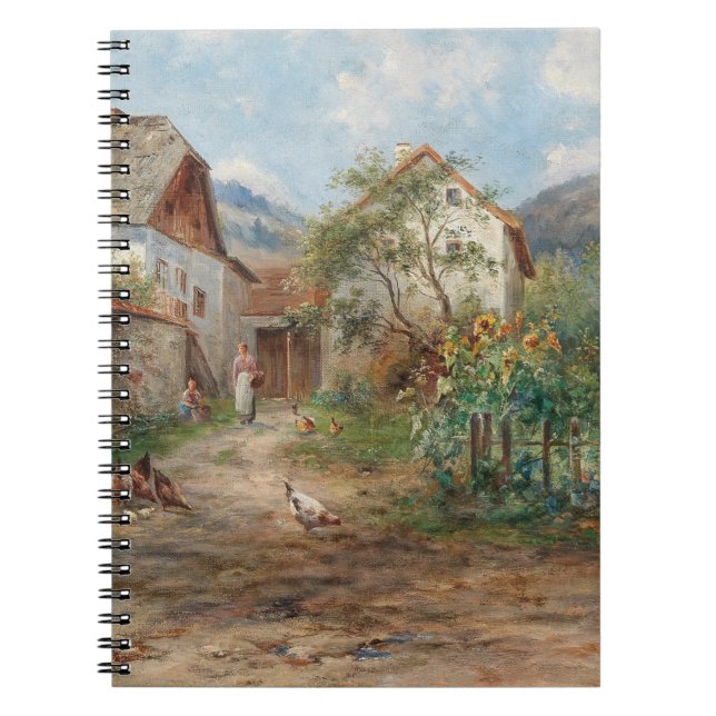A Rustic Garden in Blossom in the Countryside Notebook (Front)