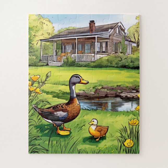 A rustic house children's jigsaw puzzle (Vertical)