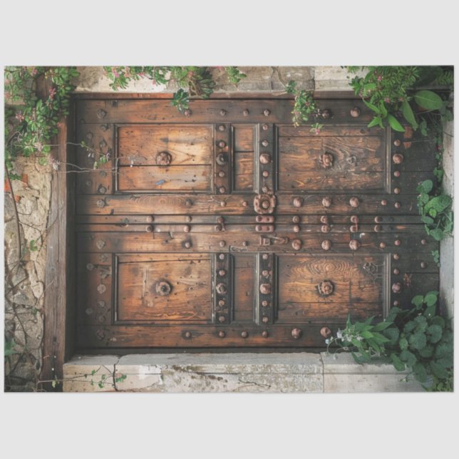 A Rustic Italian Door Series Design #2 Tissue Paper (Front)