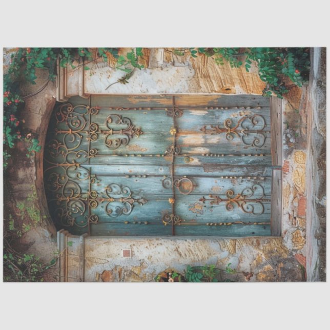 A Rustic Italian Door Series Design #5 Tissue Paper (Front)