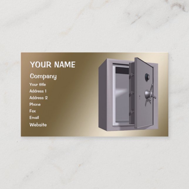 A 'safe' business card (Front)