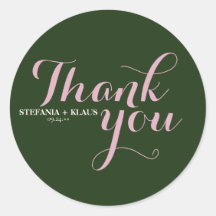 A Sage and Blush Modern Minimalist Classic Round