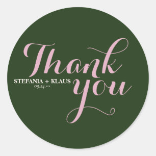 A Sage and Blush Modern Minimalist  Classic Round  Sticker