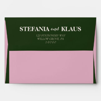 A Sage and Blush Modern Minimalist  Envelope