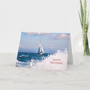 A sailboat birthday card