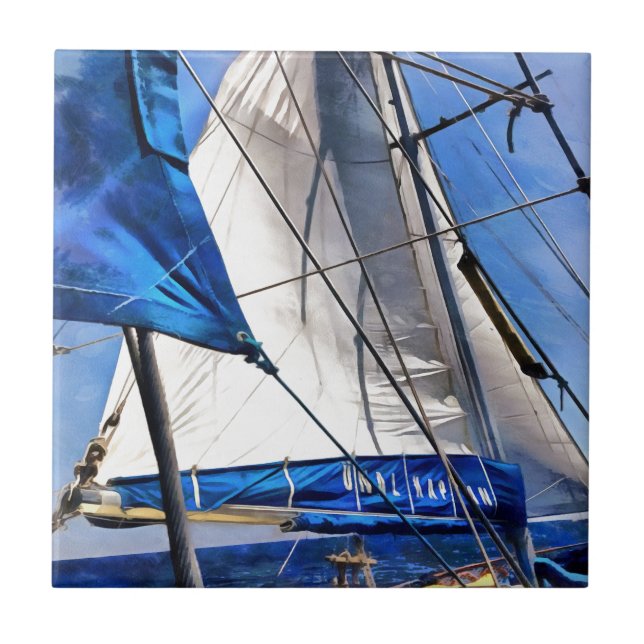 A Sailor Is An Artist And His Medium The Wind Tile (Front)