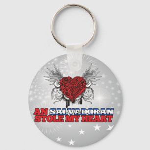 A Salvadoran Stole my Heart Key Ring