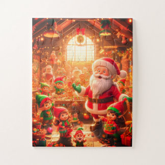 A Sample of Some of His Toys - Santa on a Holiday Jigsaw Puzzle