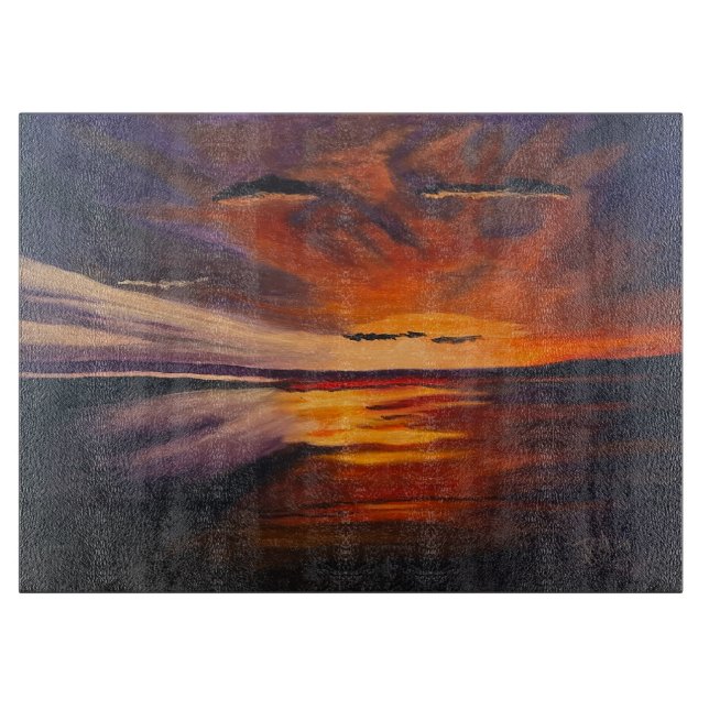 A San Diego Sunset, Original by Gary Poling Cutting Board (Front)