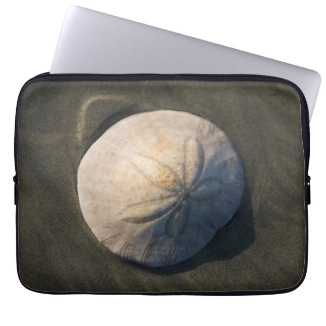 A Sand Dollar On The Beach Laptop Sleeve (Front)