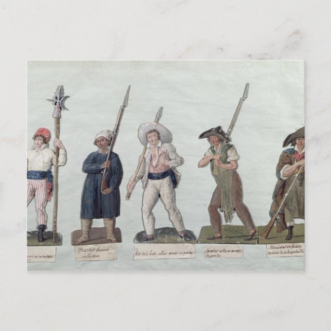 A Sans Culotte with his Pike, a Carter Postcard (Front)