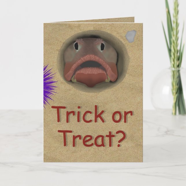 A Sarcastic Fringehead Halloween Card (Front)