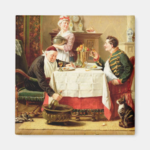A Satisfying Meal, 1883 (oil on  canvas) Magnet