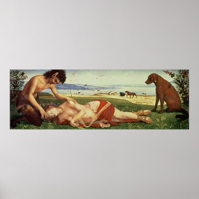 A Satyr Mourning over a Nymph, c.1495 Poster (Front)