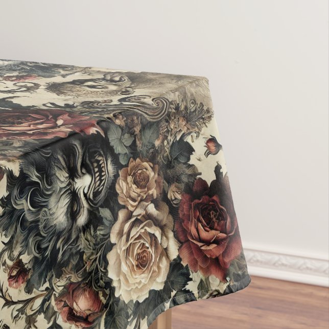 A Savage Sanctum – Gothic Large Pattern Tablecloth (In Situ)