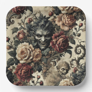 A Savage Sanctum – Gothic Victorian Design  Paper Plate