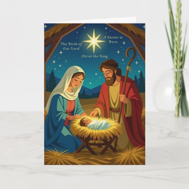 A Savior is Born Holiday Card (Front)