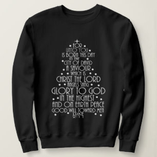 A Savior is Born Luke 2-11 Christmas Tree Shirts