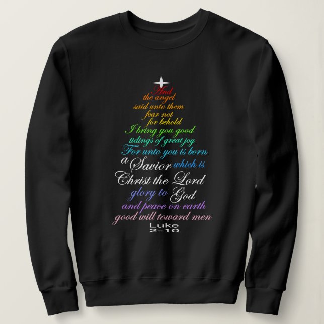 A Savior is Born Luke 2-11 Christmas Tree Shirts (Design Front)