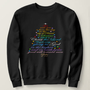 A Savior is Born Luke 2-11 Christmas Tree Shirts