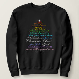 A Savior is Born Luke 2-11 Christmas Tree Shirts
