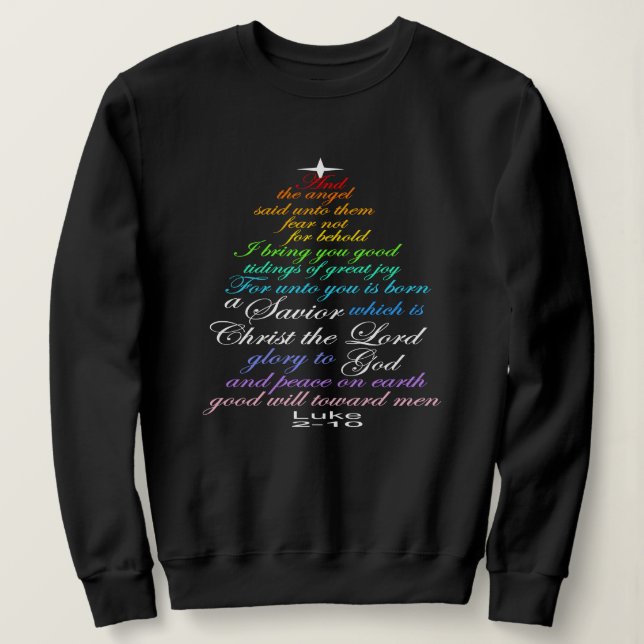 A Savior is Born Luke 2-11 Christmas Tree Shirts (Design Front)