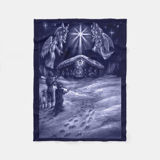 A Saviour is Born! Fleece Blanket (Front)