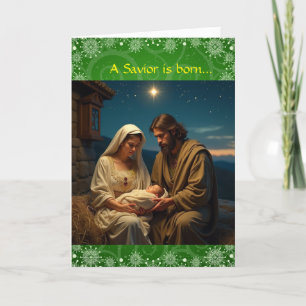 A Saviour is Born  Holiday Card