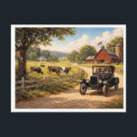 A scene from American life. Postcard<br><div class="desc">Retro postcard. A scene from American life in the first quarter of the 20th century.</div>