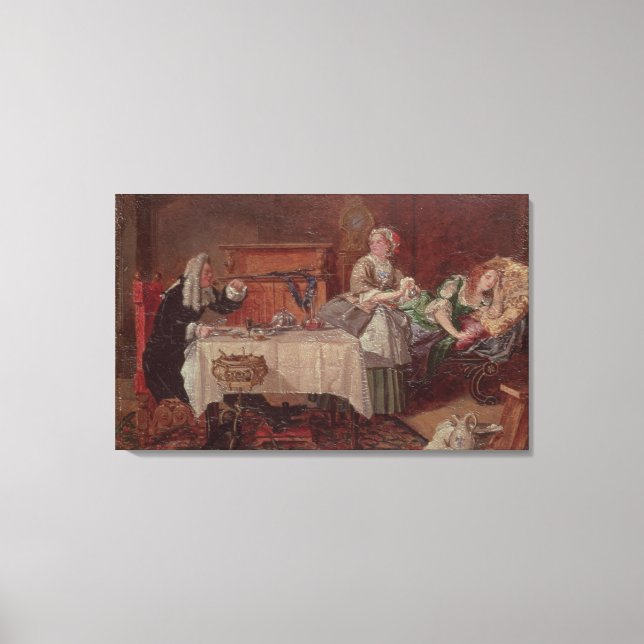 A Scene from 'Tartuffe' by Moliere, 1850 Canvas Print (Front)